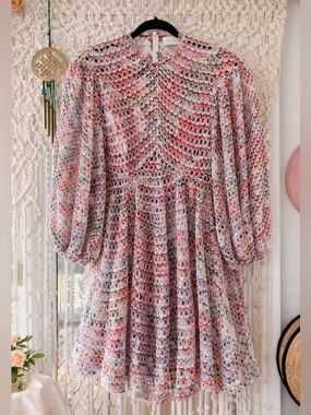 ✨ Zimmermann Eyelet Lace Mini Dress – Size 1 (US S, 4-6)✨